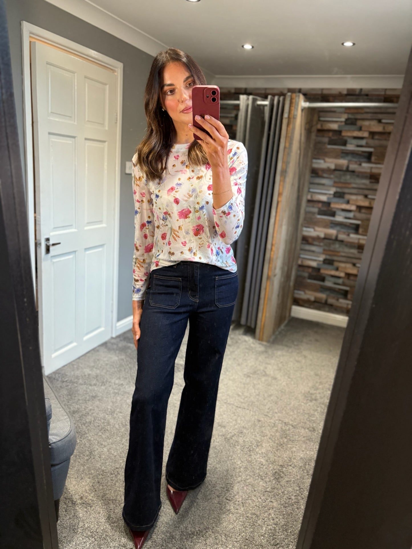 Floral Mesh Top
