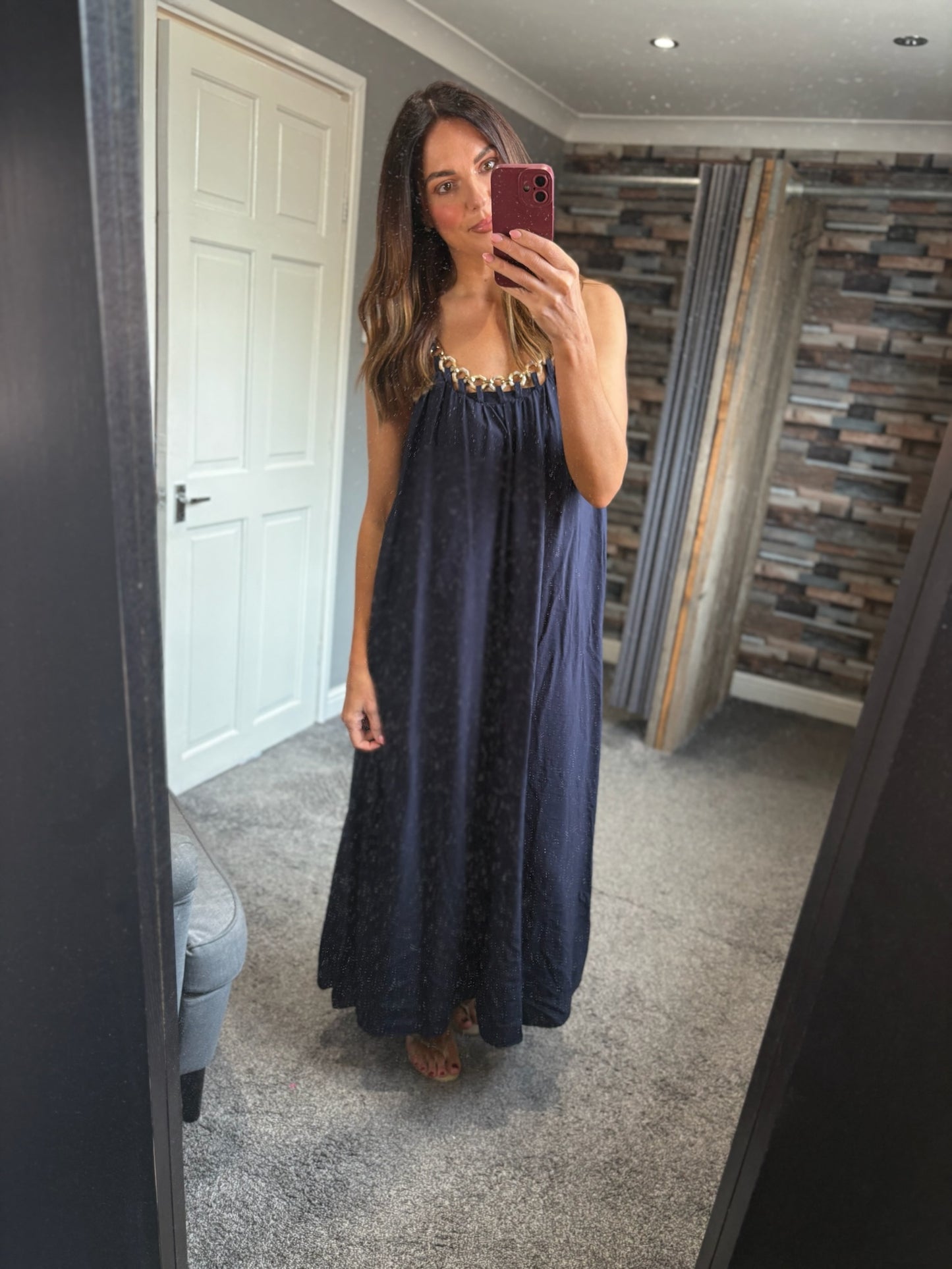 Loop Detail Strappy Dress