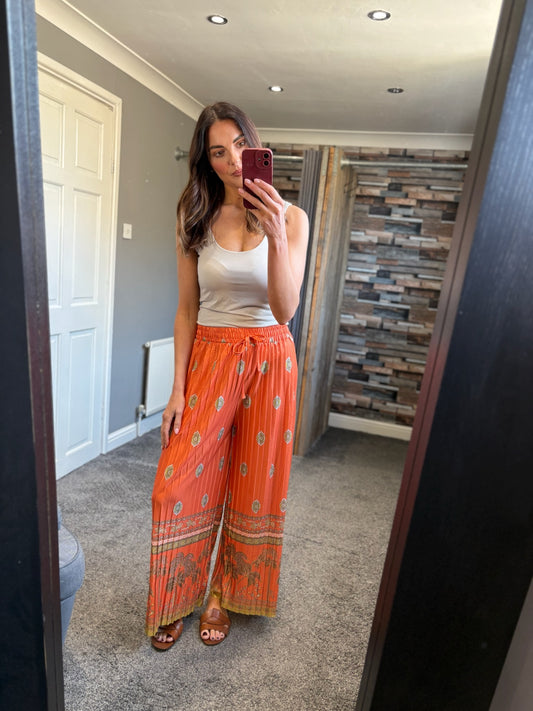 Wide Leg Trousers - Boho