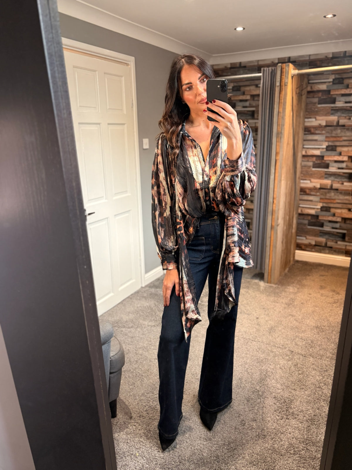 Pussybow Blouse - Abstract