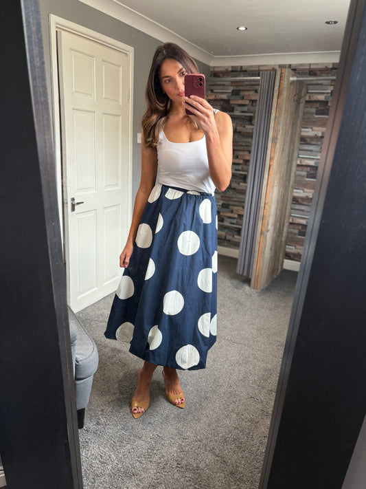 Polka Dot Puffball Skirt