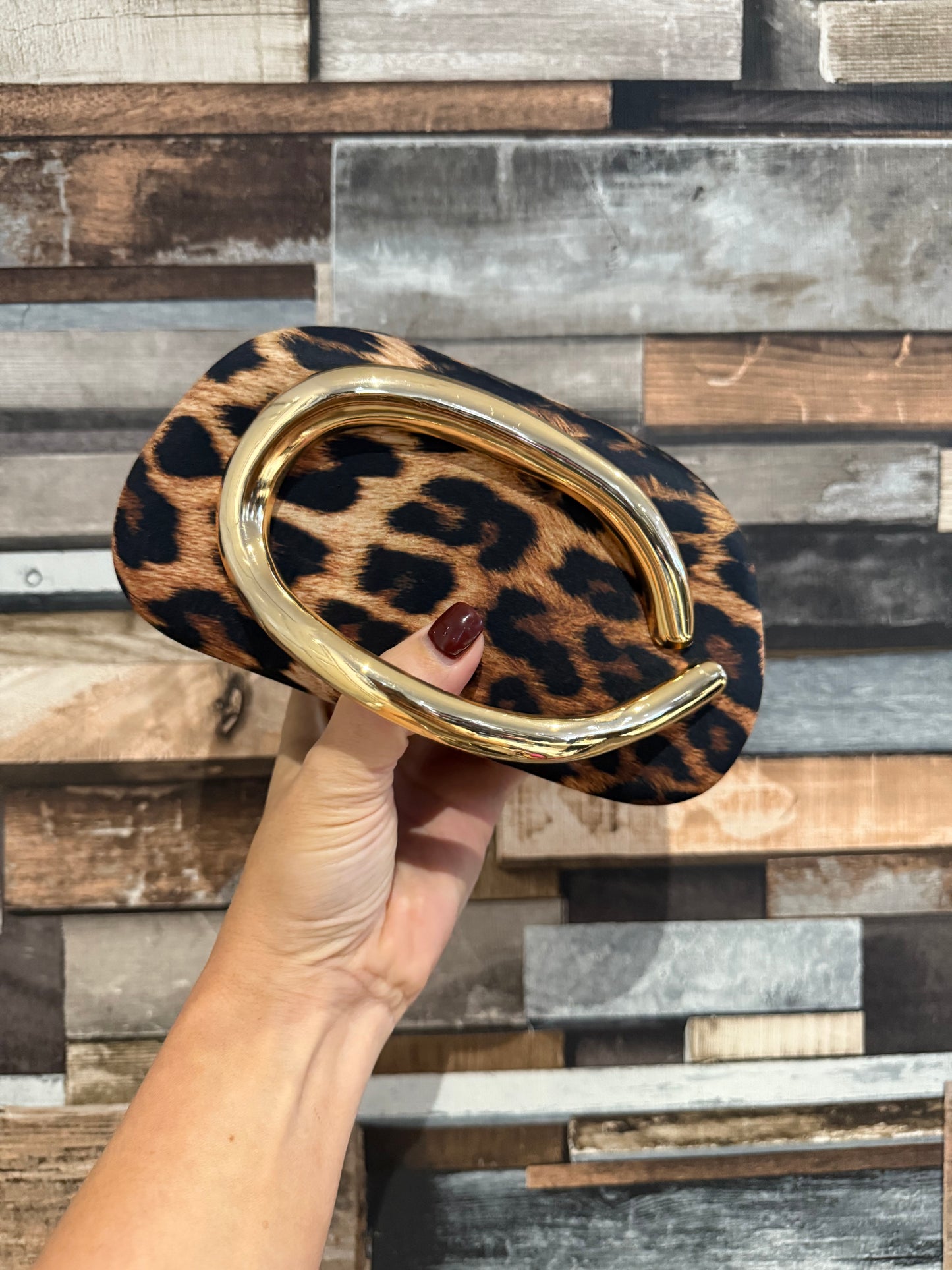 Gold Handle Clutch Bag