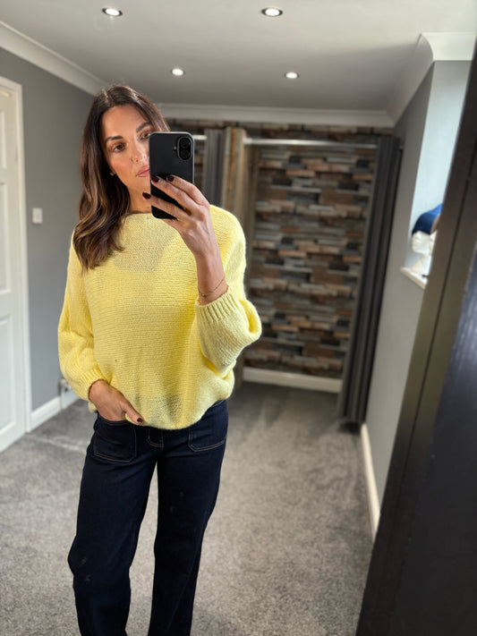 Spring Lemon Crossover Jumper