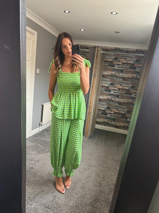 Gingham Brights Cuff Trousers