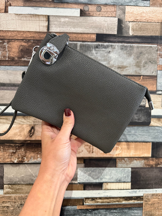 Padlock Crossbody Bag/Wristlet