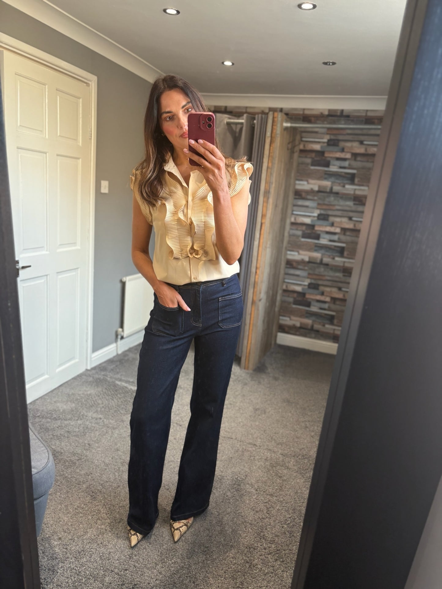 Ruffle Short Sleeve Shirt