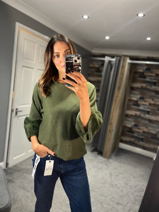 Fur Cuff Jumper