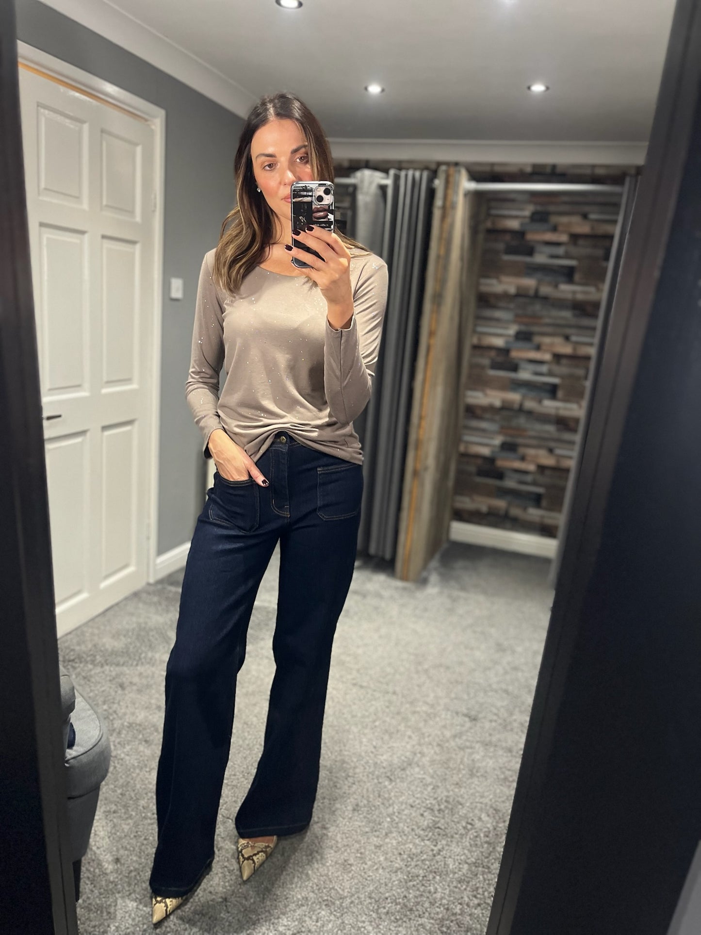 Sparkle Basic Long Sleeve Top