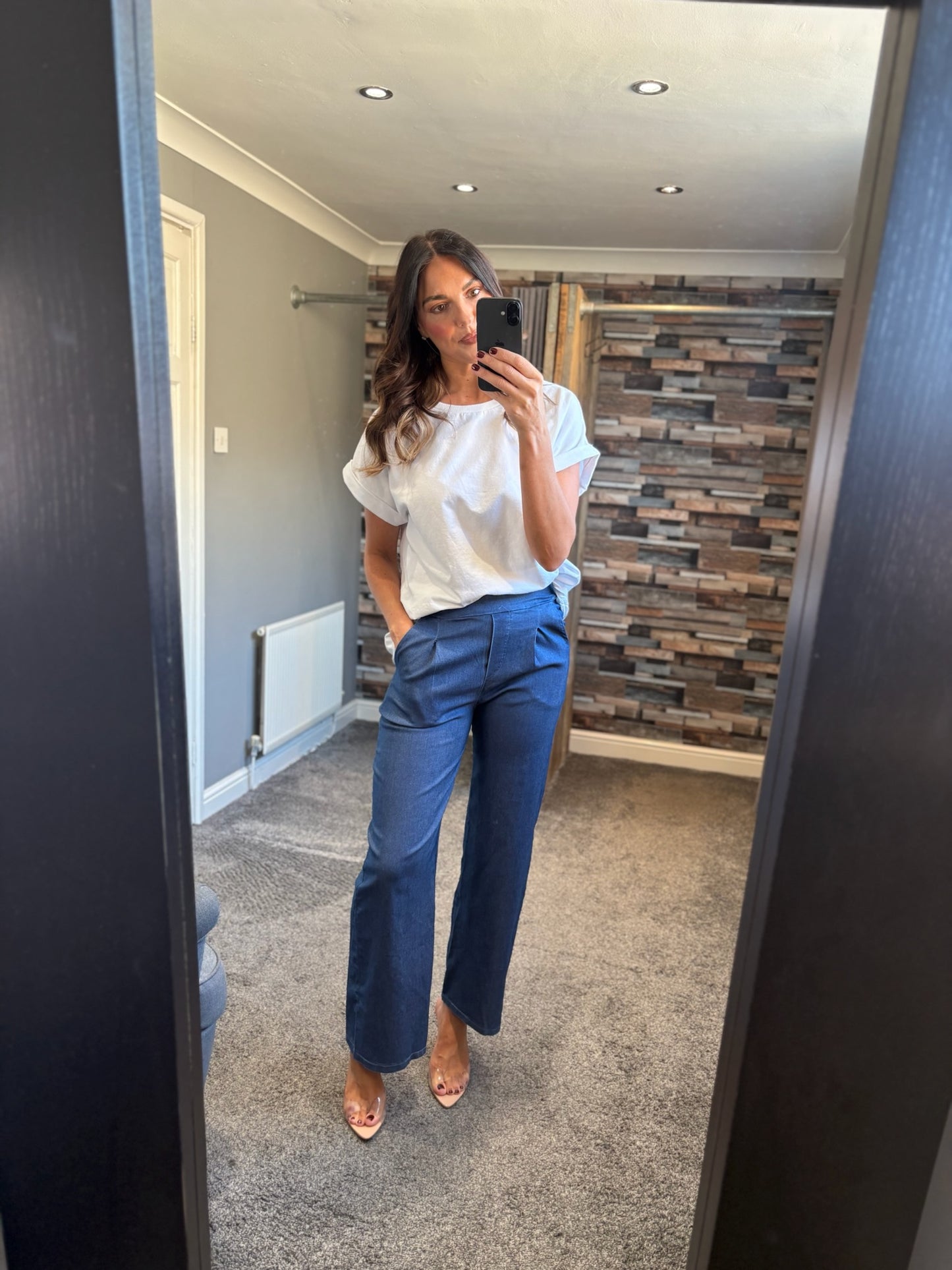 Denim Wide Leg Trouser
