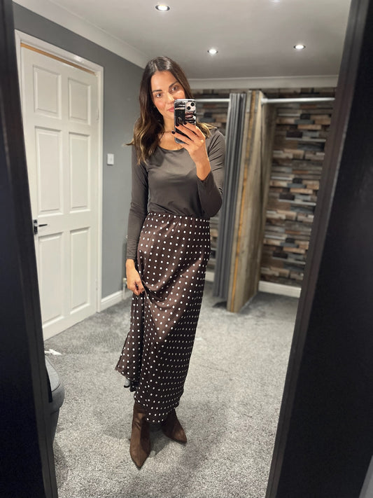 Satin Spotty Skirt
