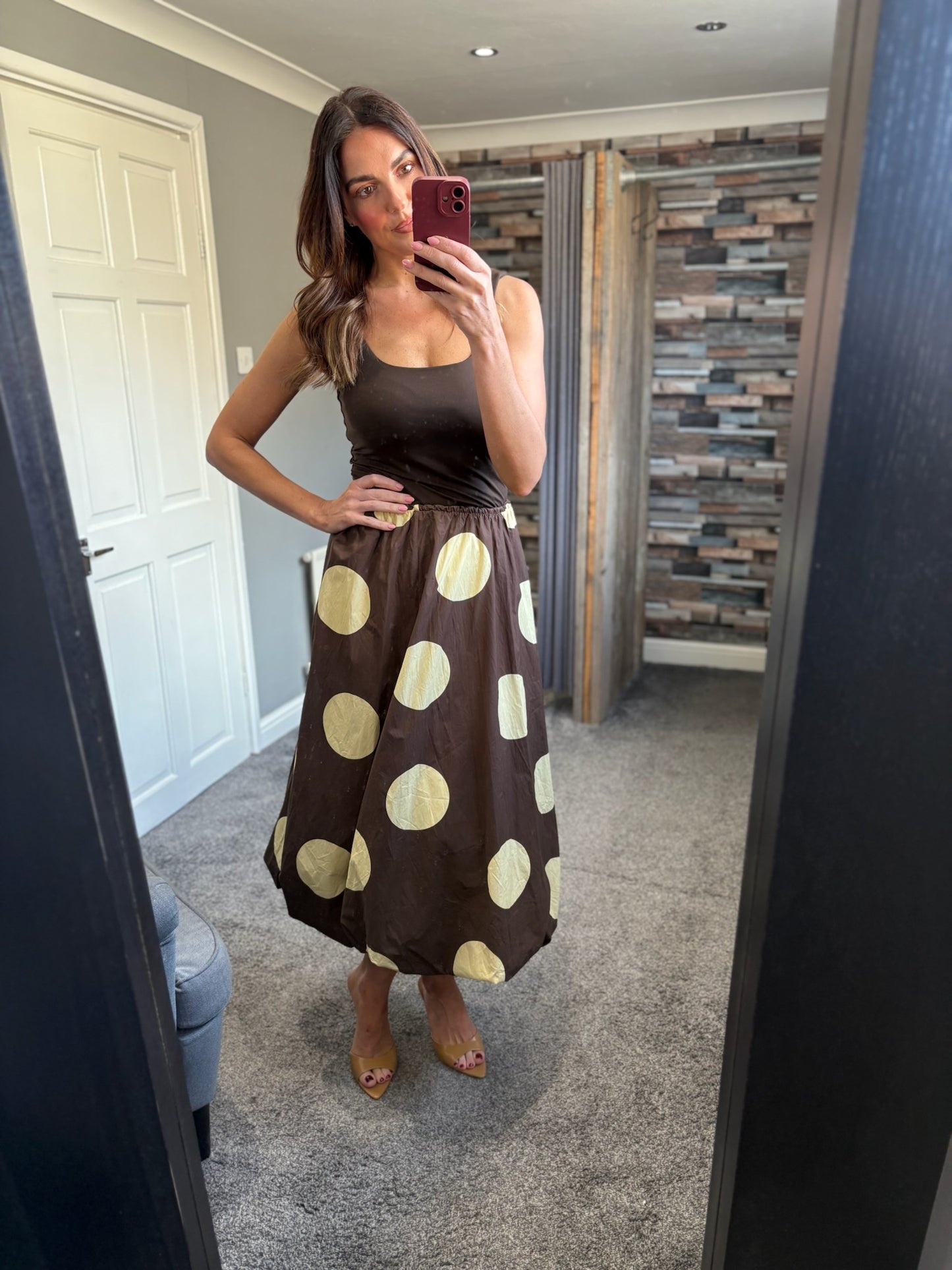 Polka Dot Puffball Skirt