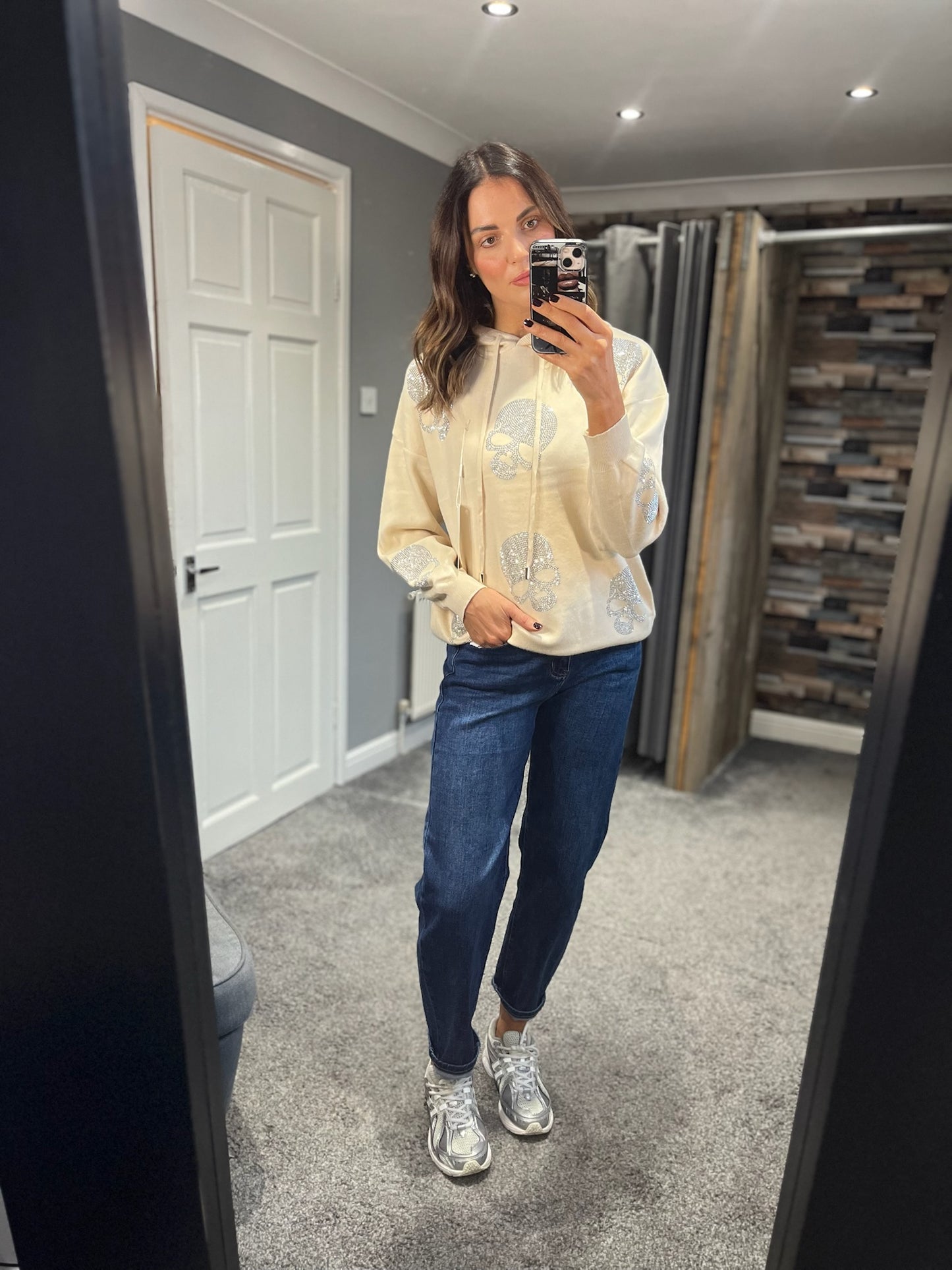 Diamanté Skull Hoody