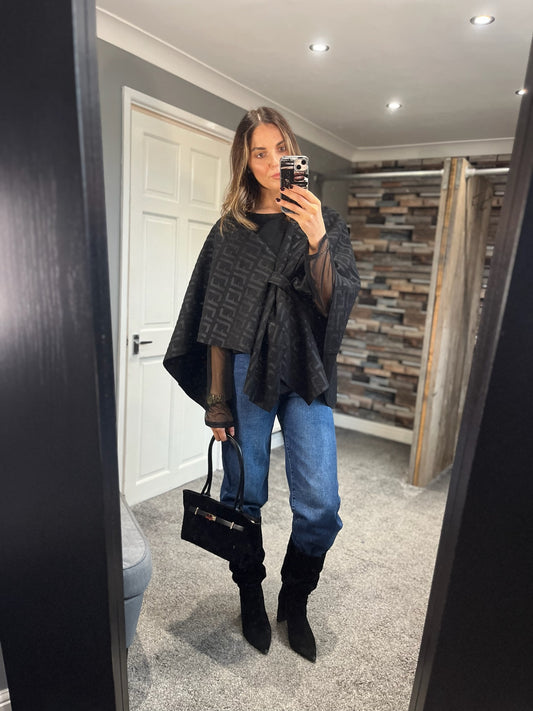 Designer inspired Wrap Cape