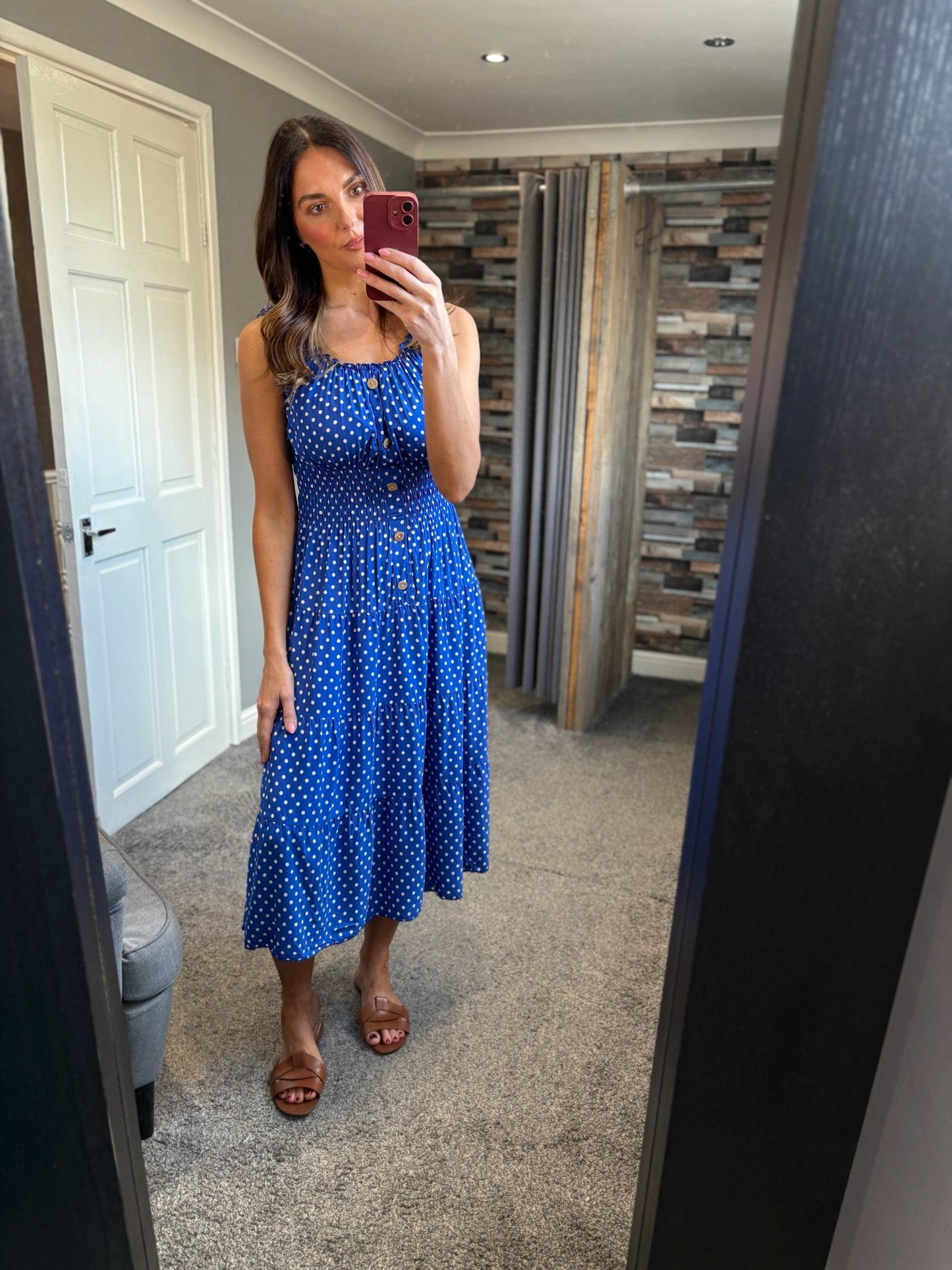 Spotty Bardot Dress