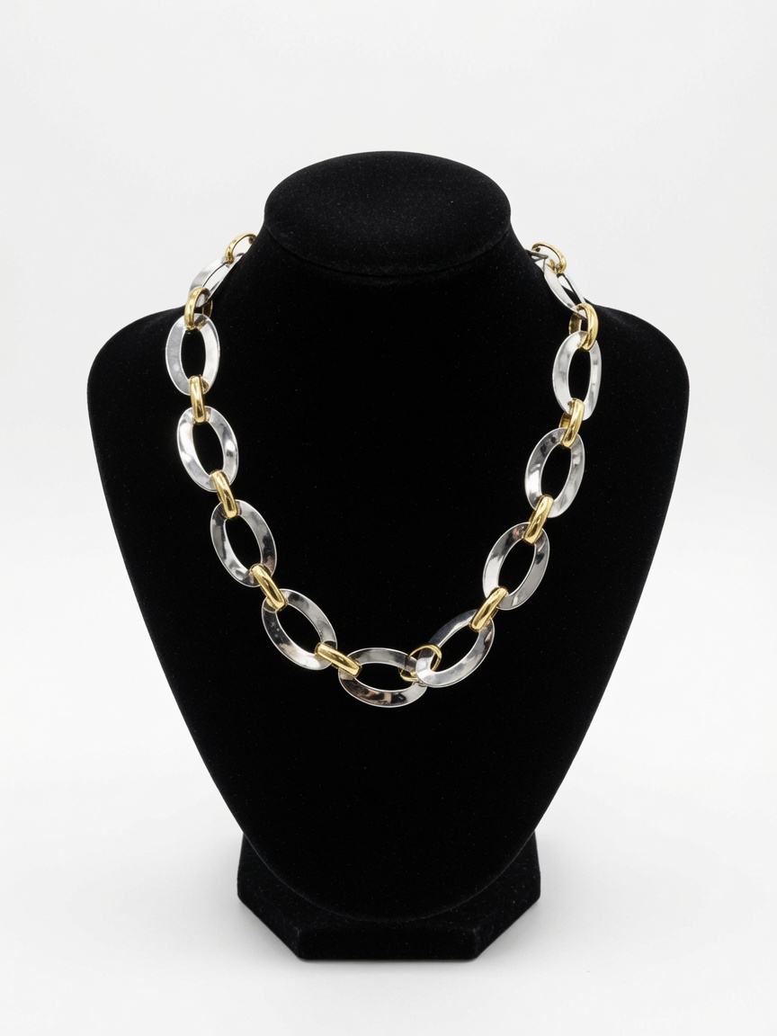 D&X Contrast link necklace