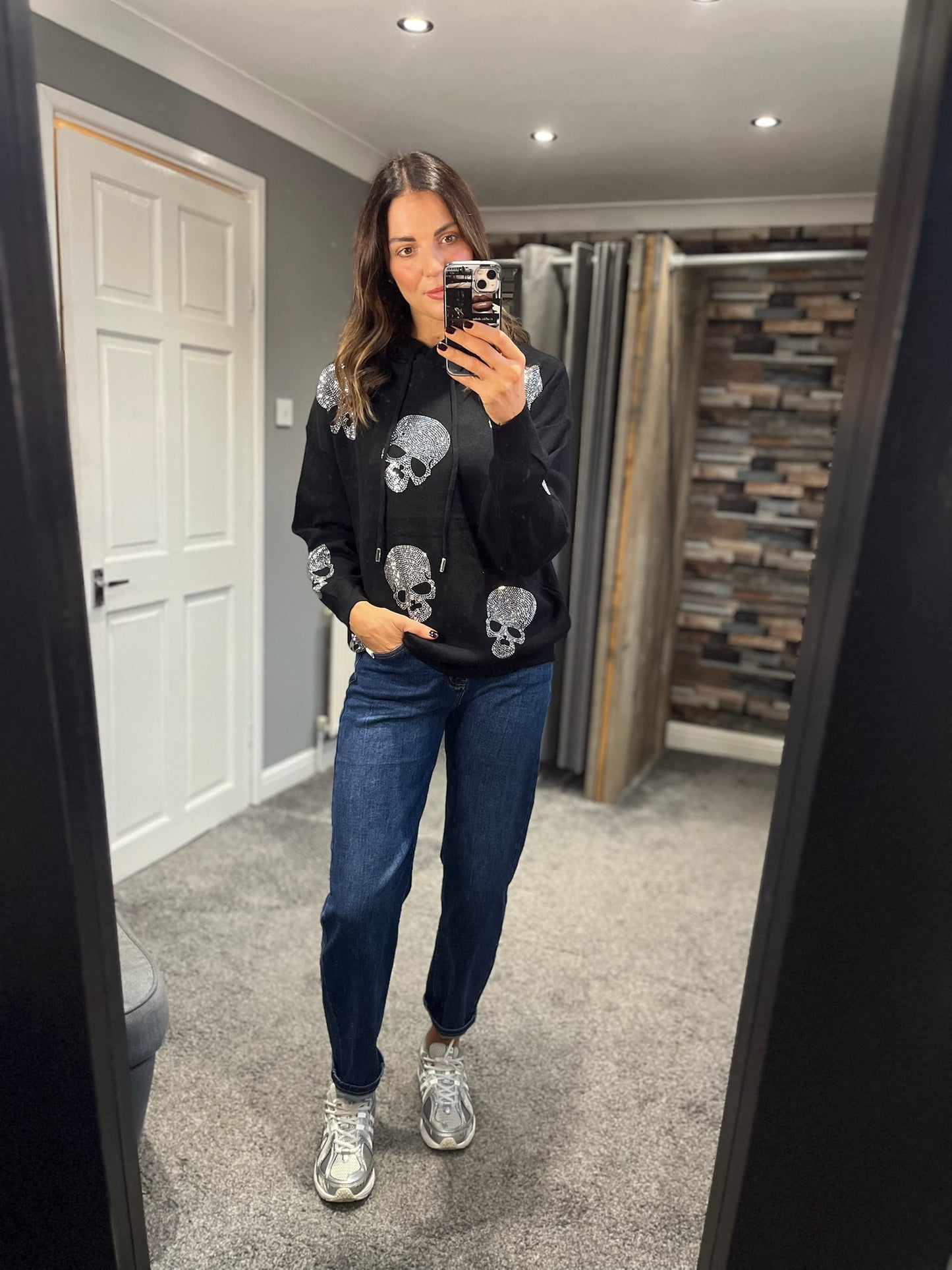 Diamanté Skull Hoody