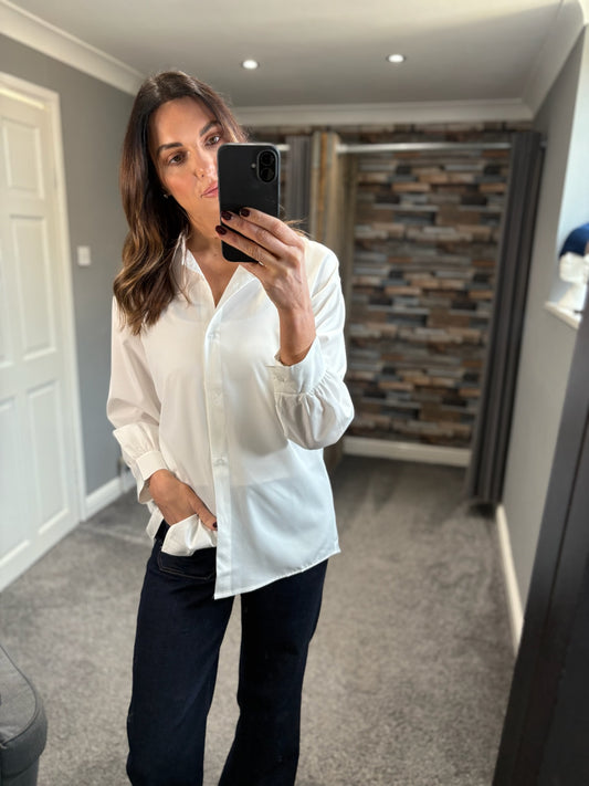 Classic White Silky Shirt