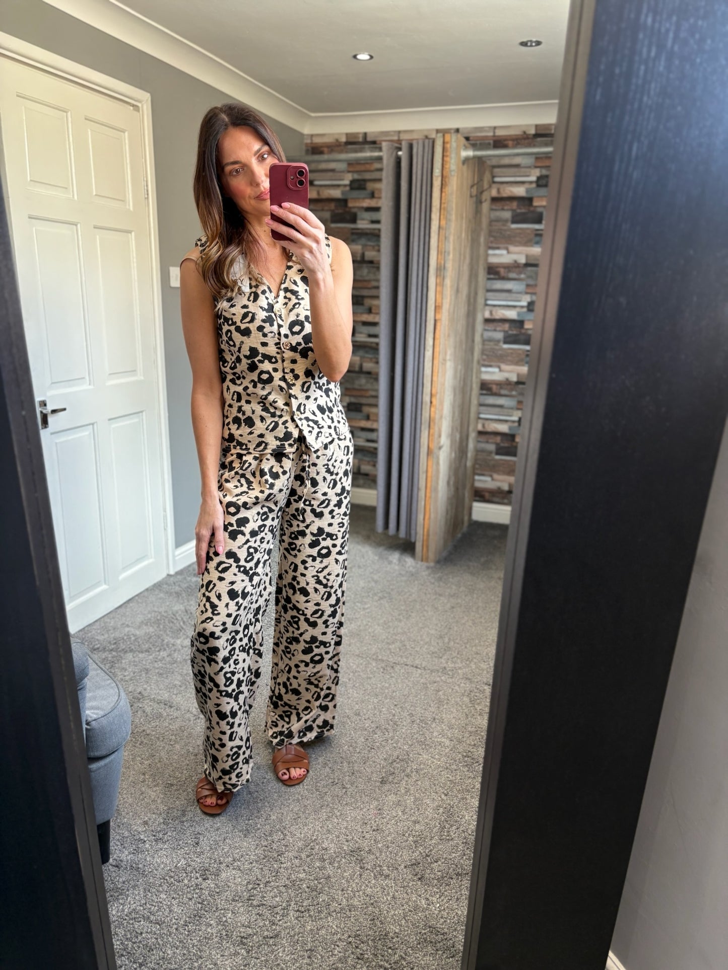 Leopard Waistcoat Coord
