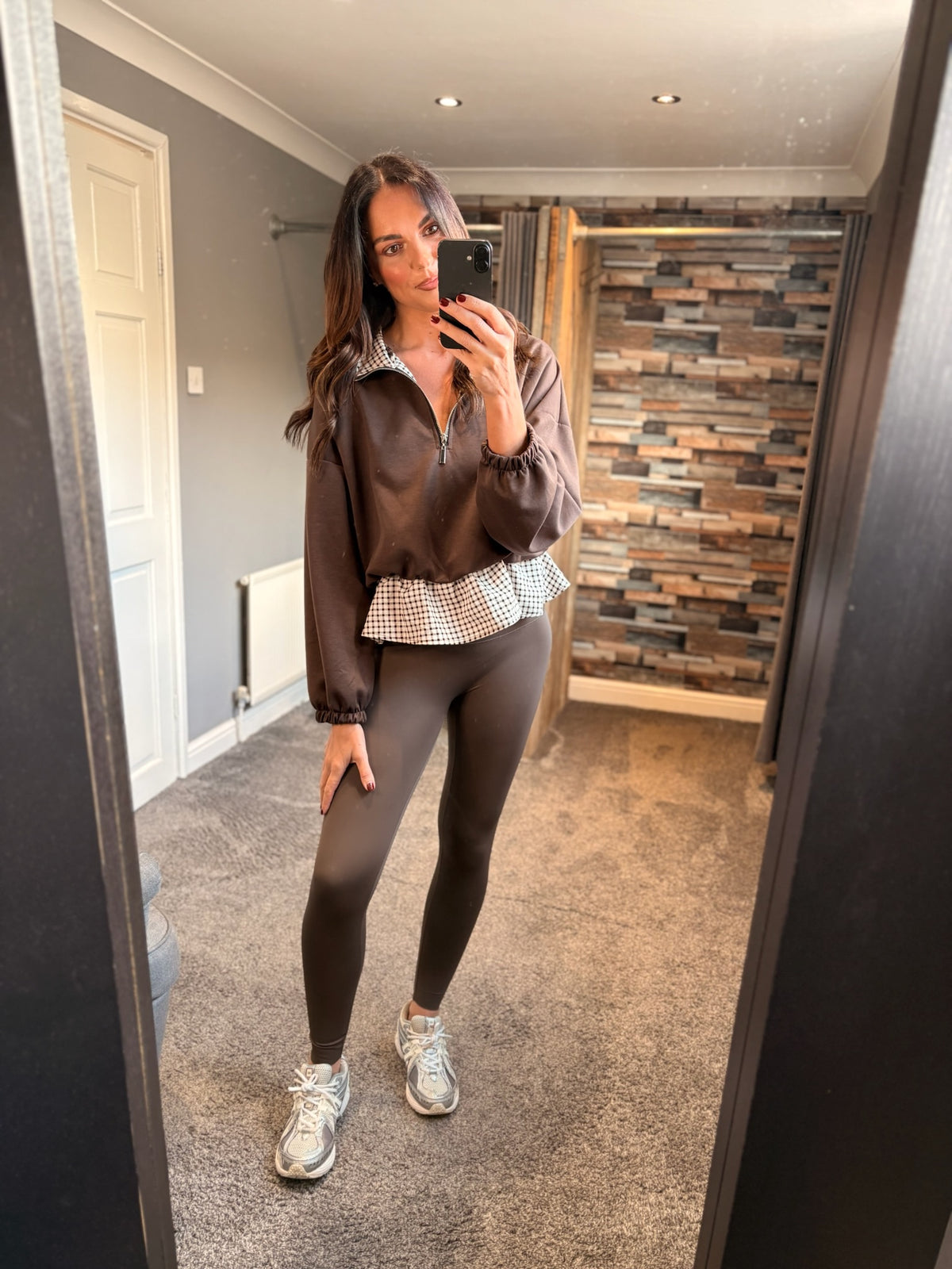 Quarter Zip Check Top