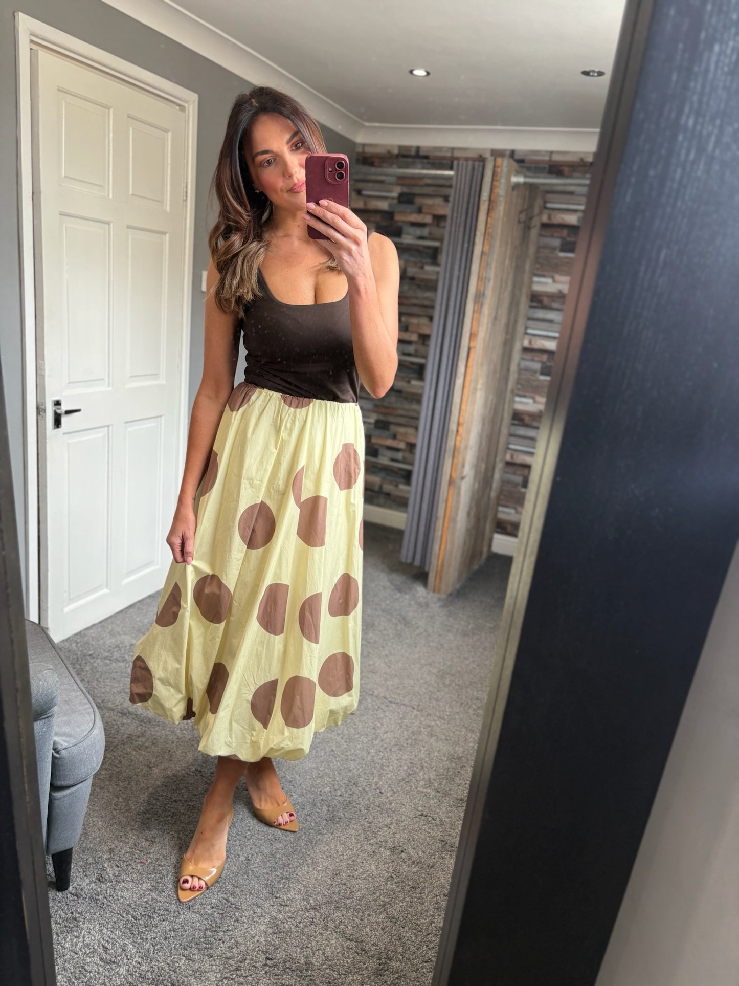 Polka Dot Puffball Skirt