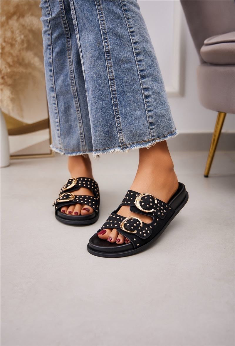 Stud Sandals - Black