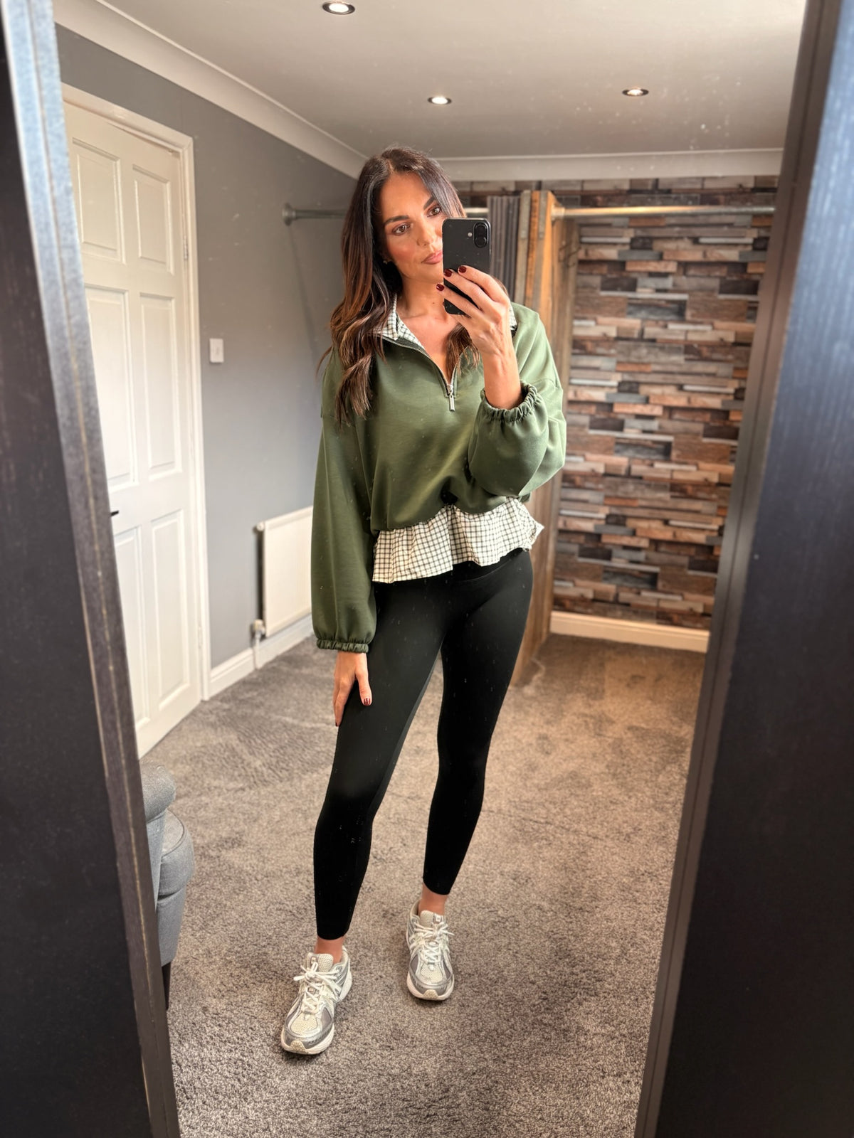 Quarter Zip Check Top