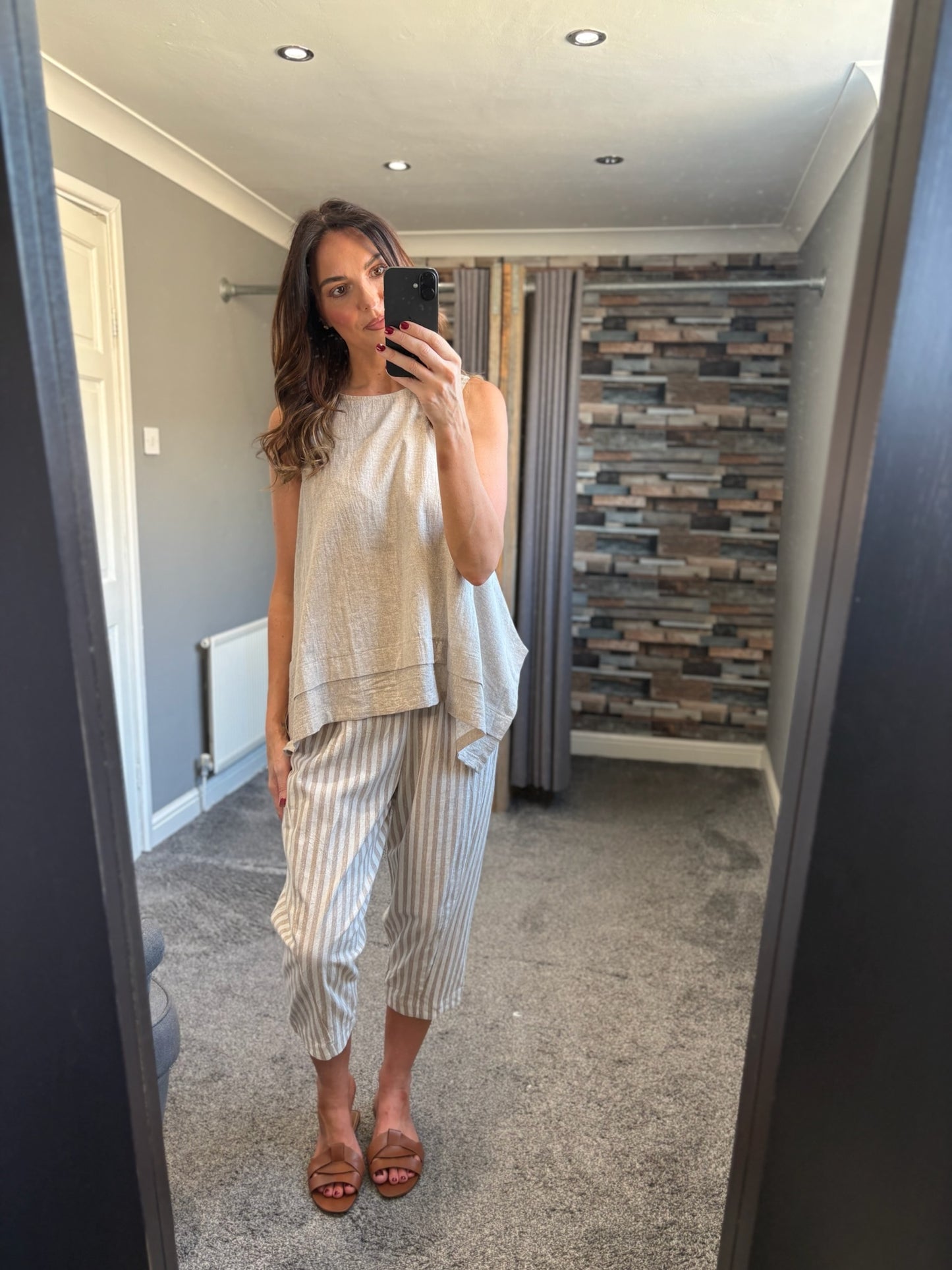 Linen Sleeveless Top