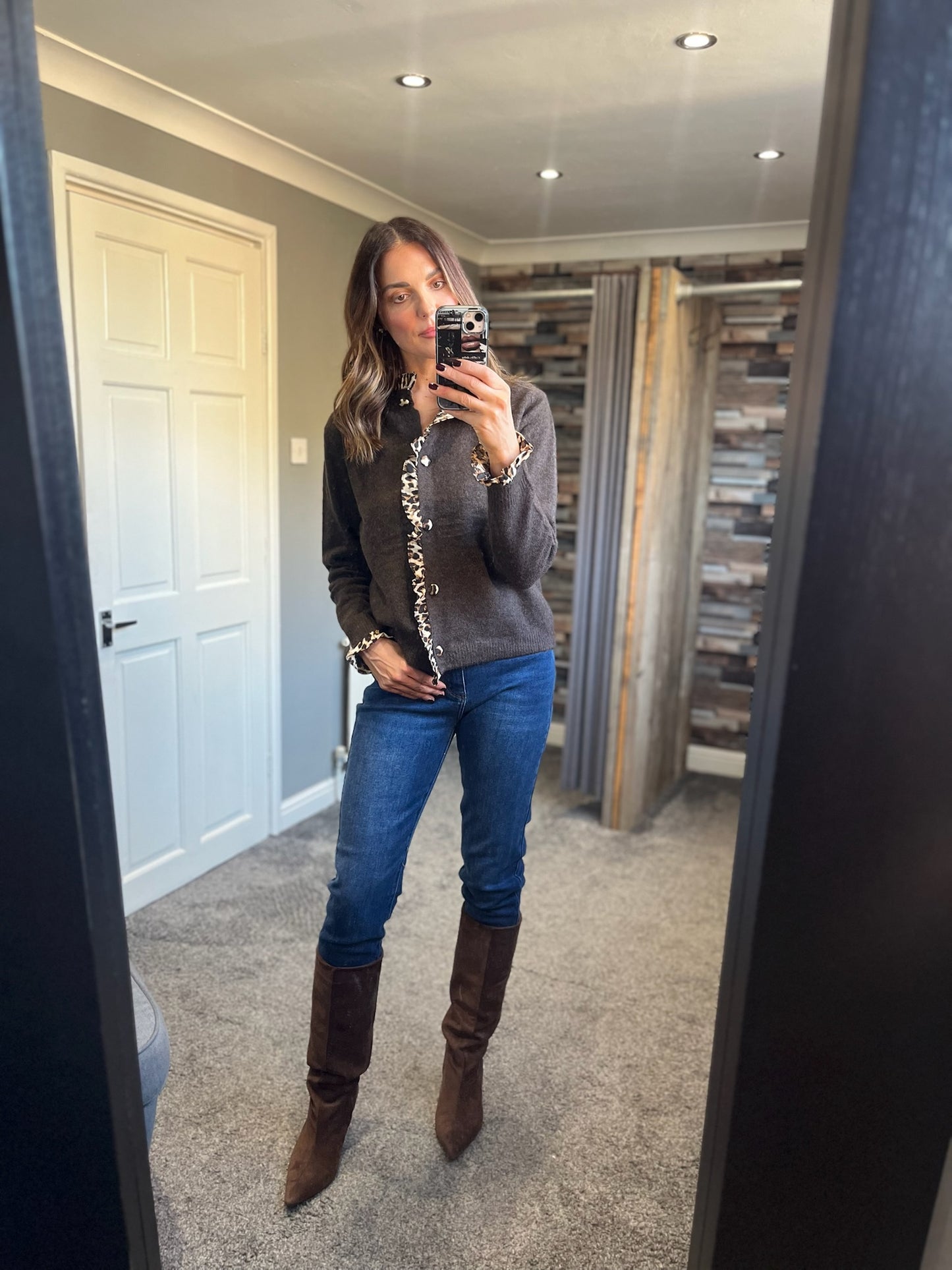 Animal Trim Cardigan