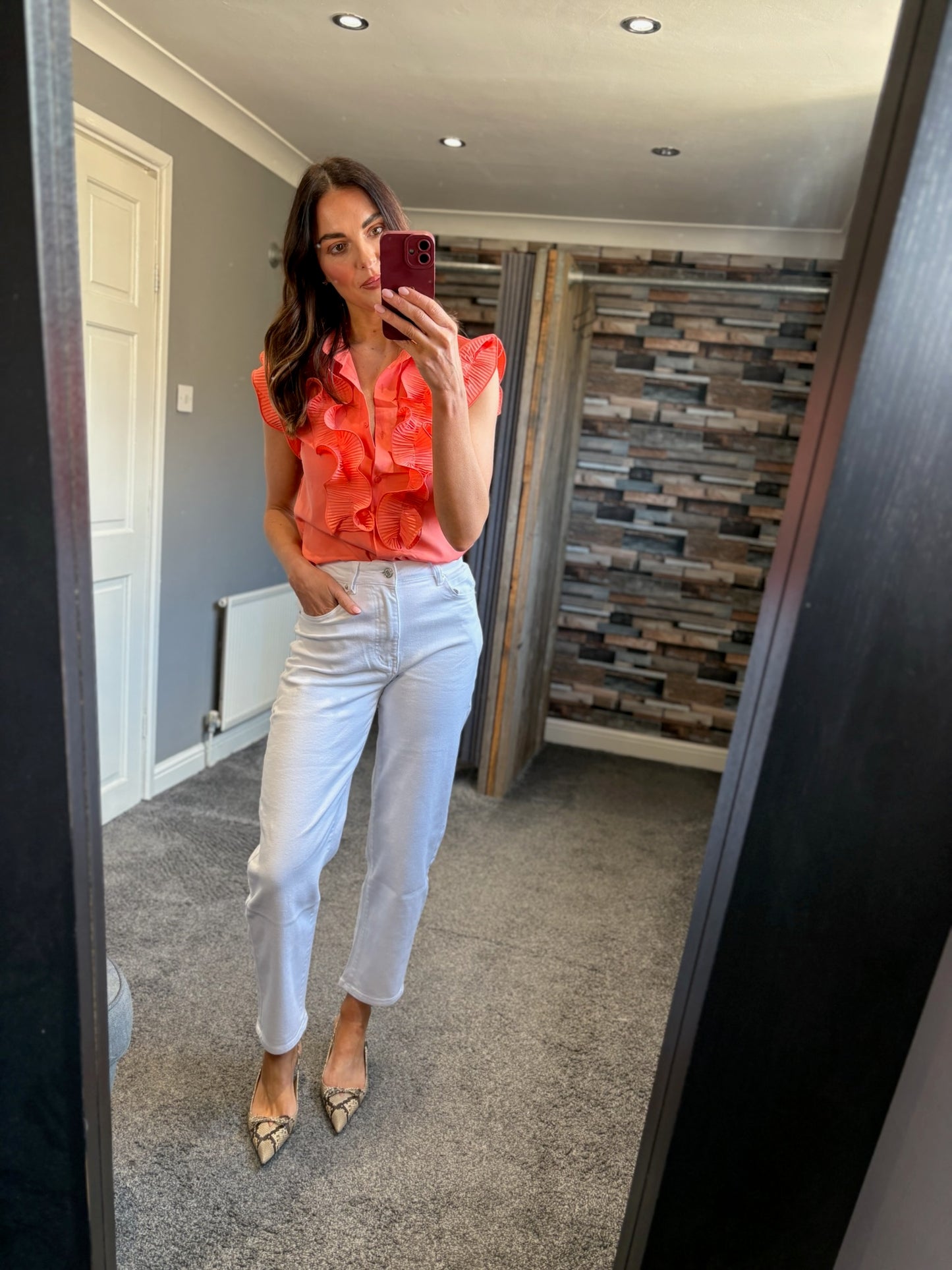 Ruffle Short Sleeve Shirt