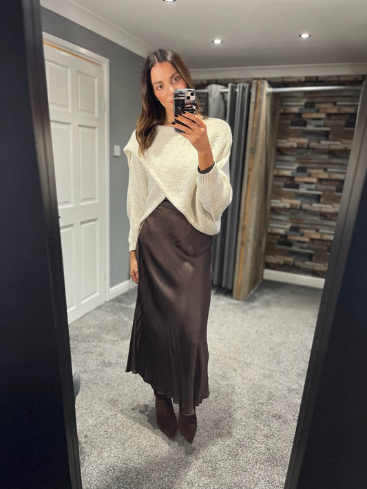 Cream Crossover Jumper