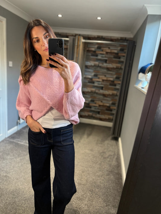 Spring Pink Crossover Jumper