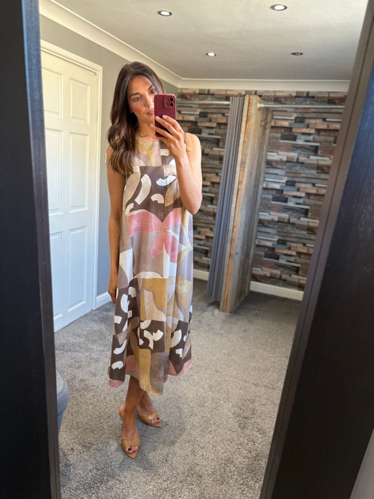 Pattern Midi Dress