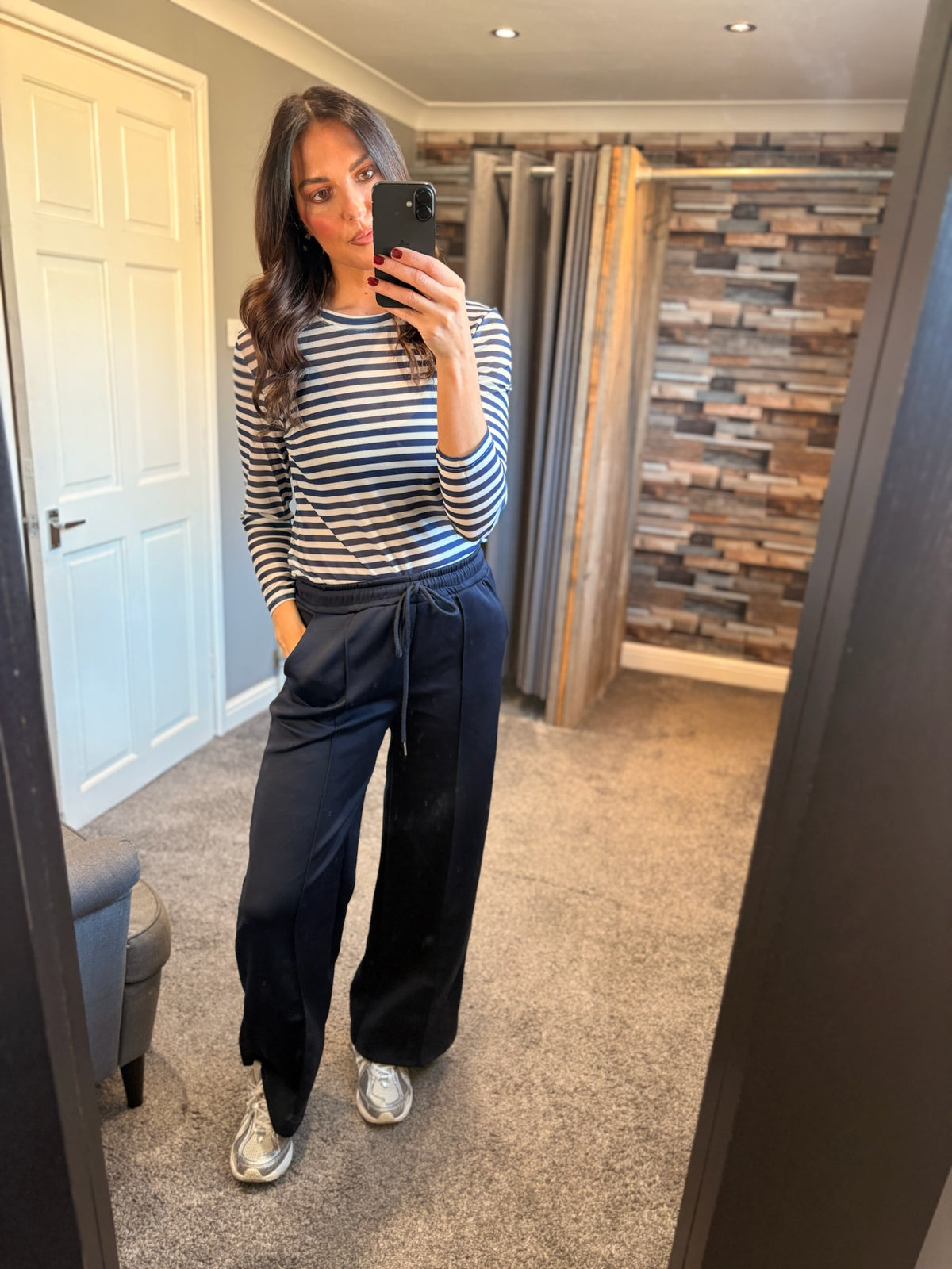 Stripe Mesh Top