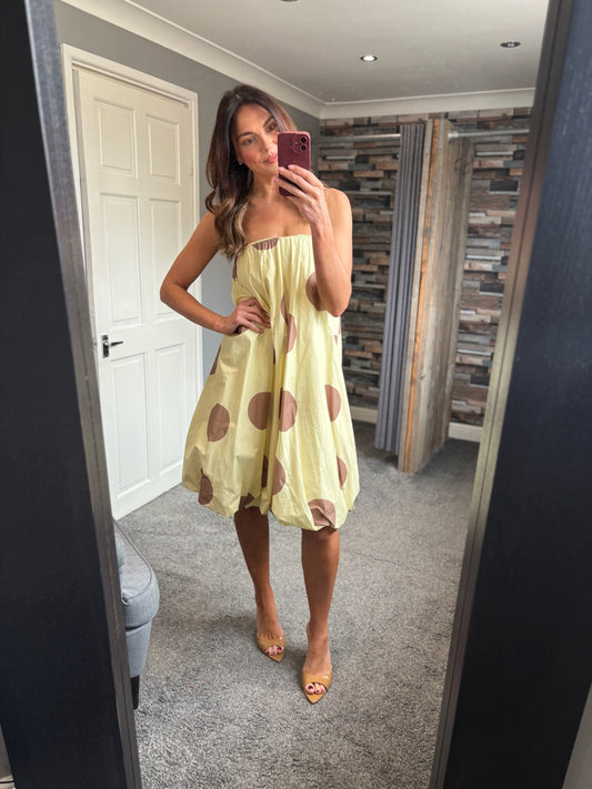 Polka Dot Puffball Skirt