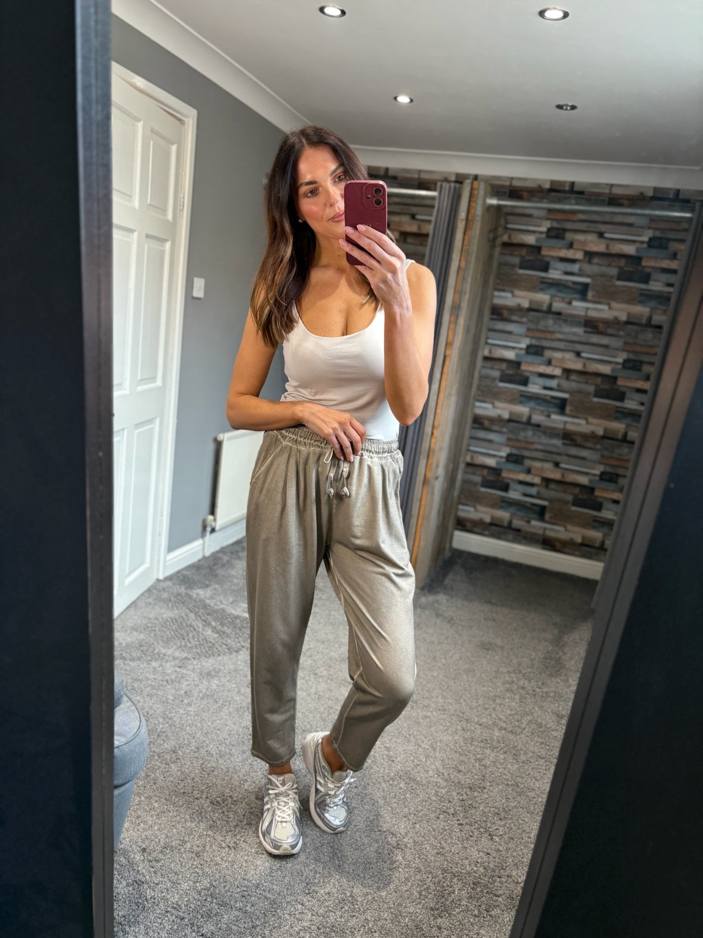 Distressed Roll Joggers