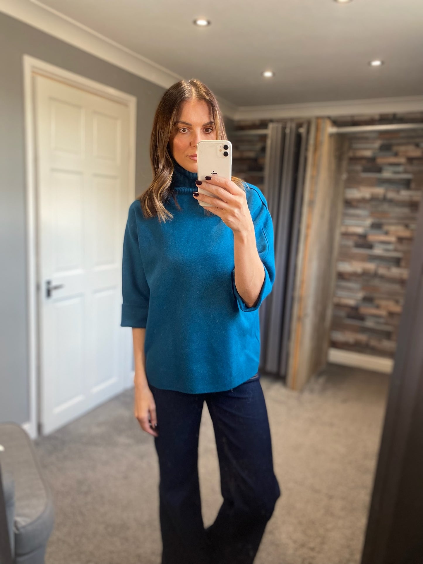 High Neck Fold Detail Jumper