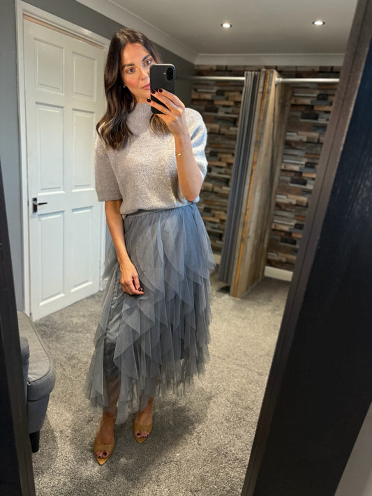 Ruffle Net Skirt