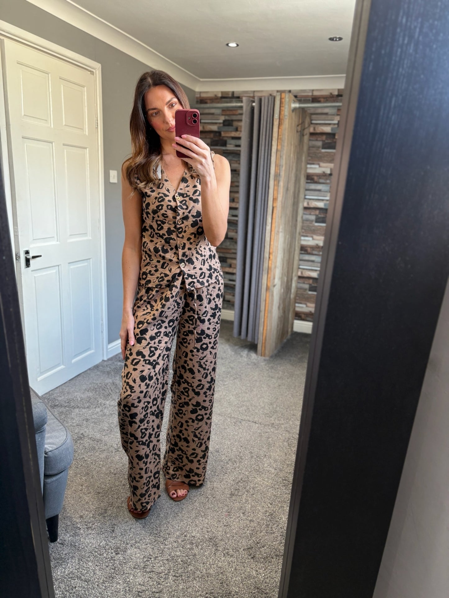Leopard Waistcoat Coord
