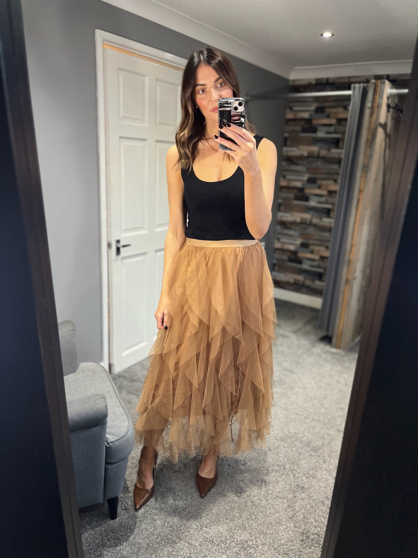 Ruffle Net Skirt