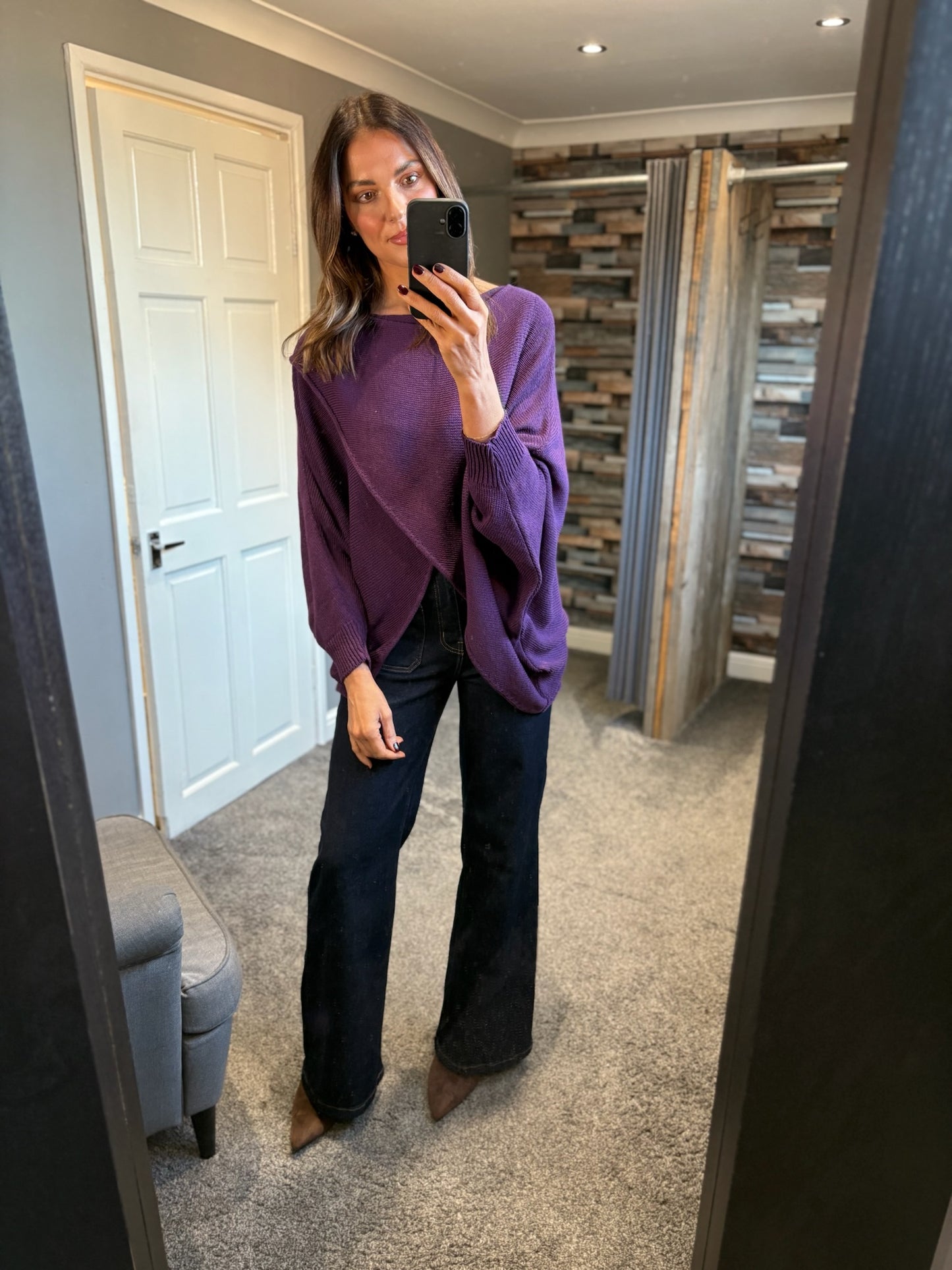 Fine Knit Crossover Jumper