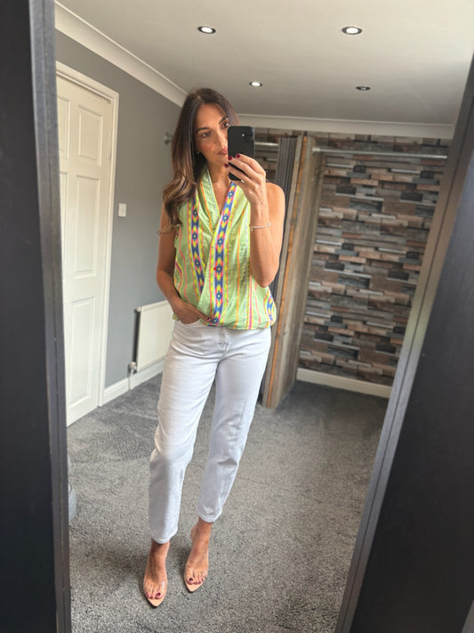 Aztec Halter Drape Top