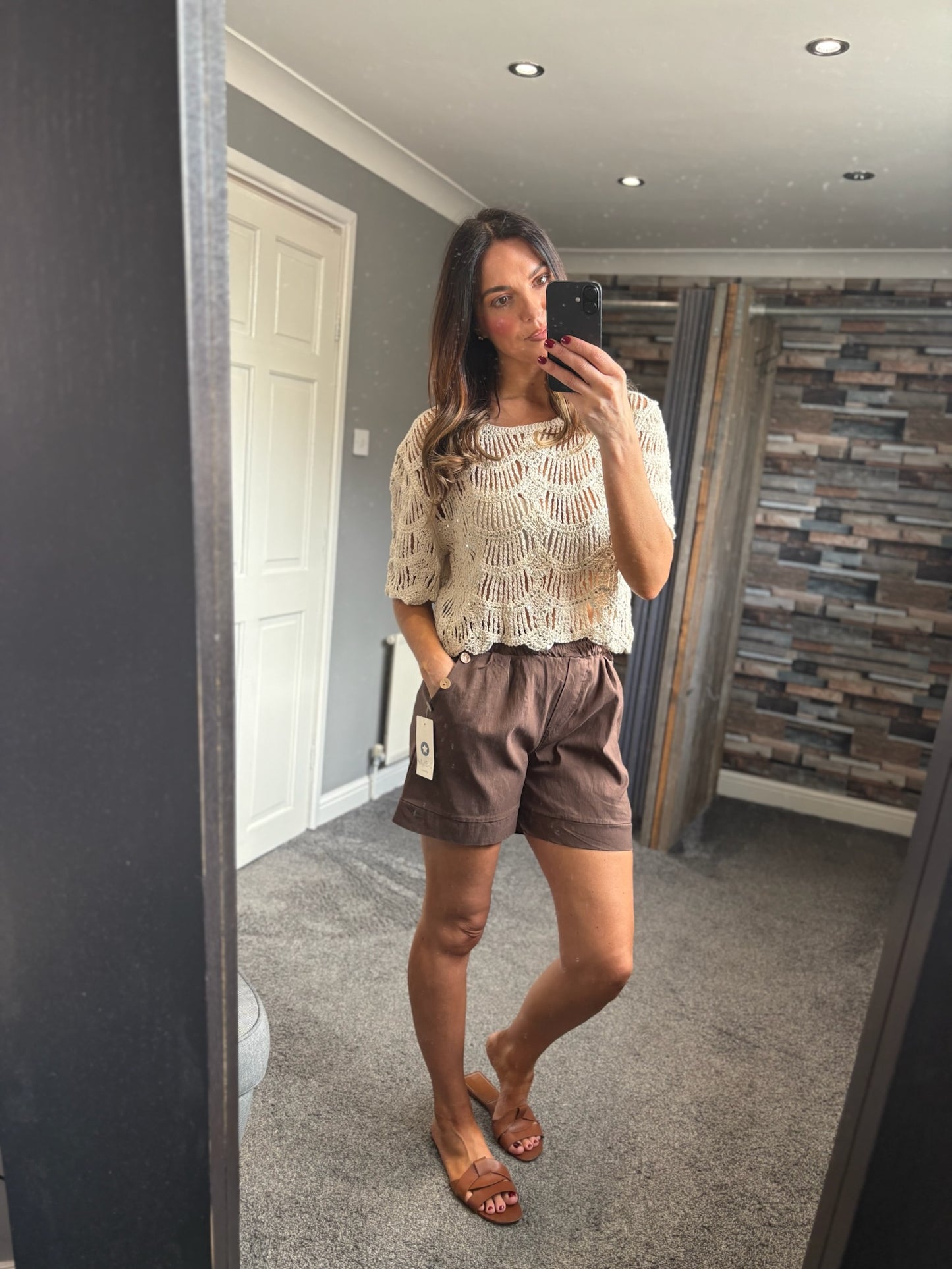 Crochet Sequin Top