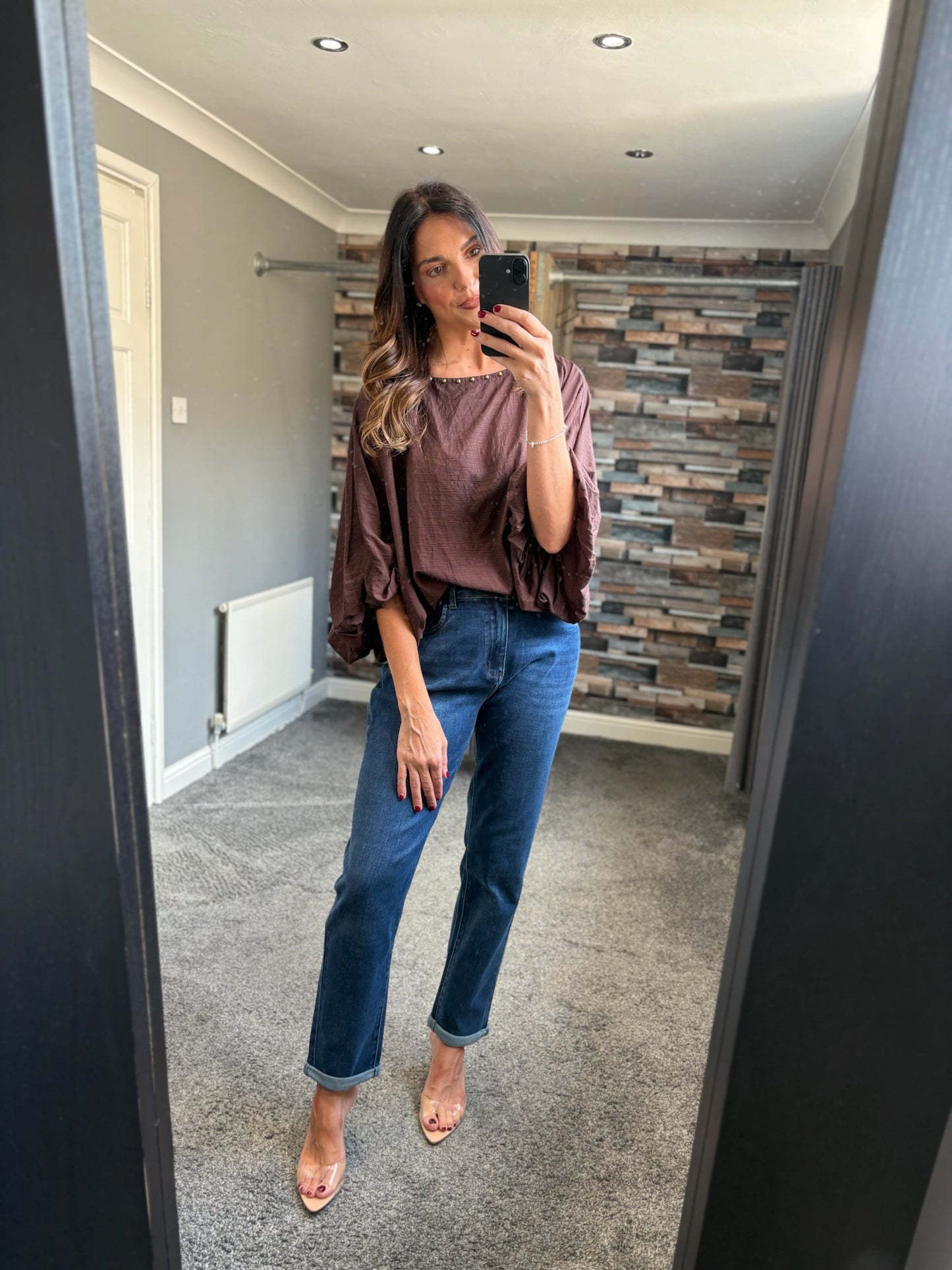 Studded Batwing Blouse