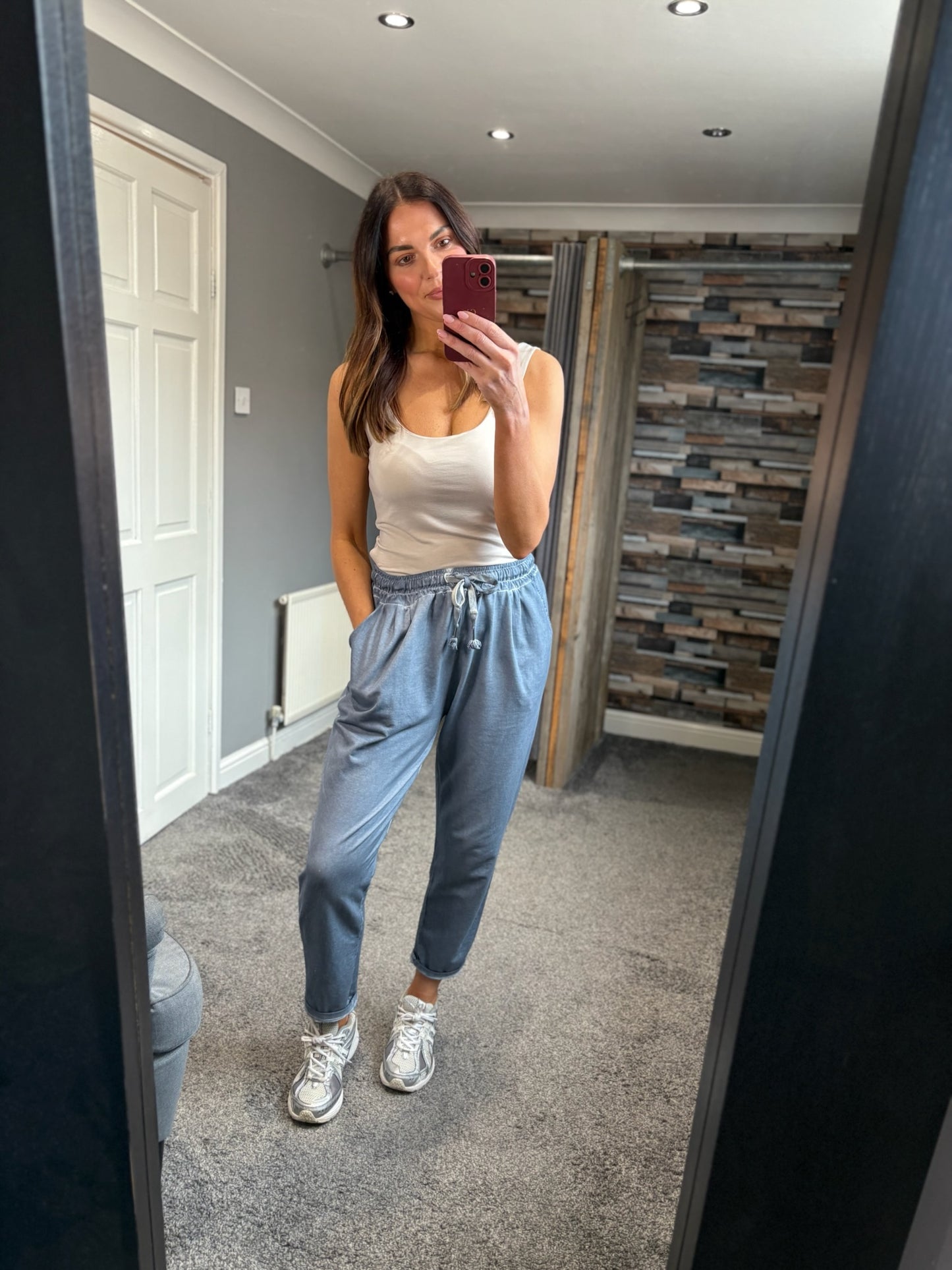 Distressed Roll Joggers