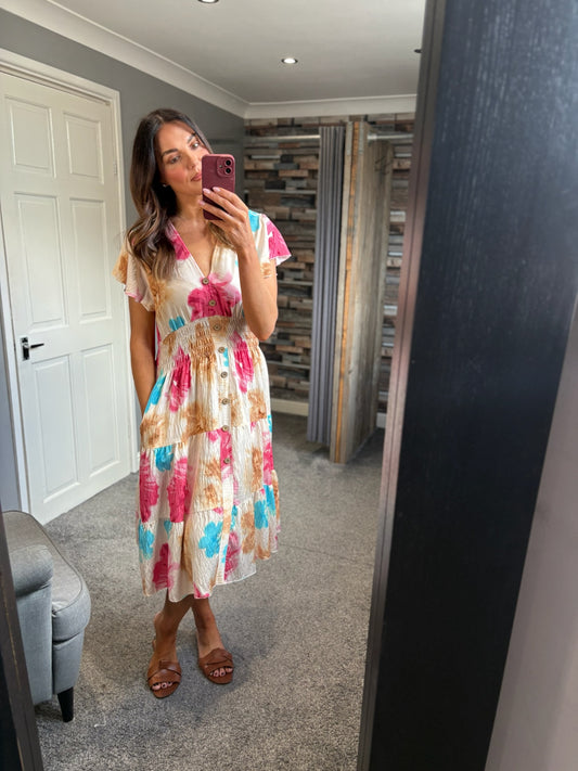 Midi Button Dress