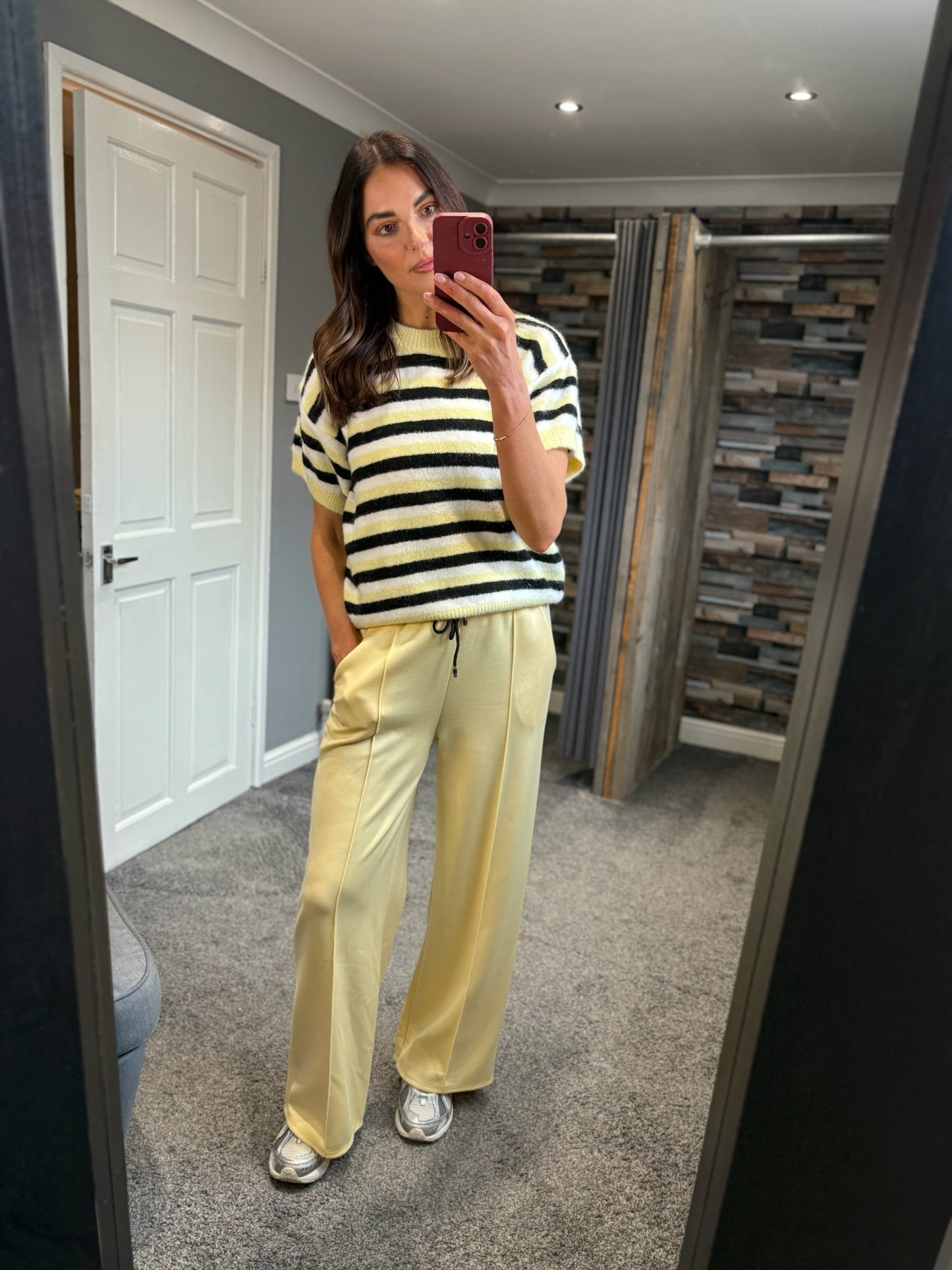 Stripe Short Sleeve Jumper