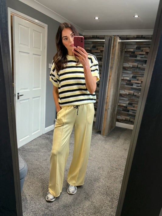 Stripe Short Sleeve Jumper