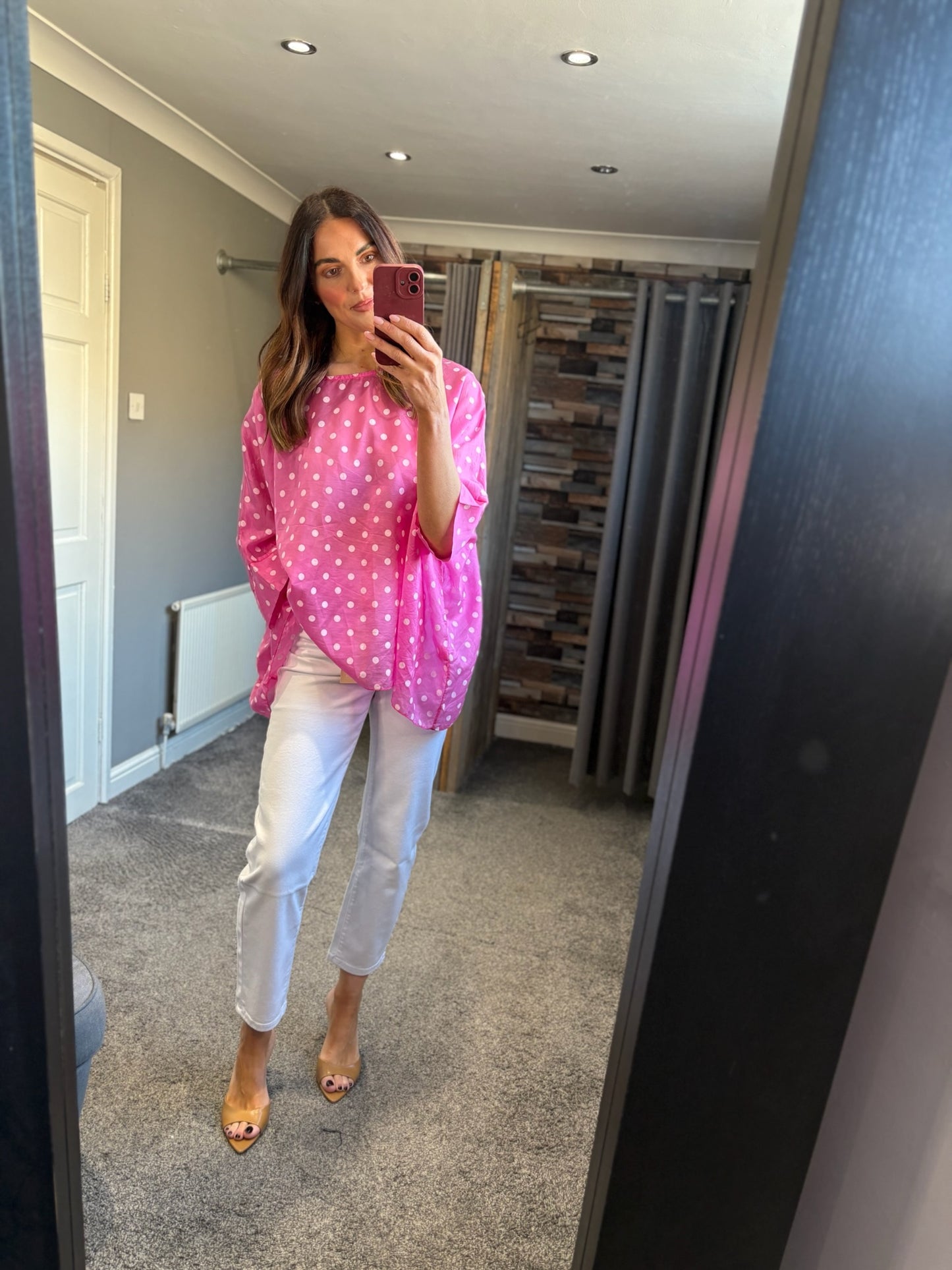 Spotty Drape Blouse