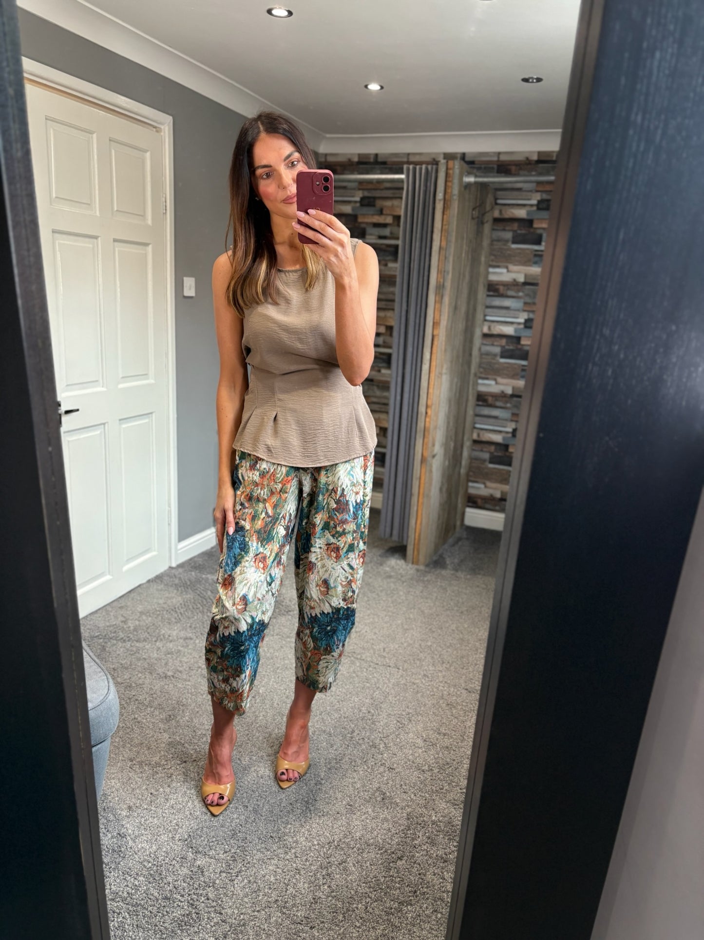 Floral Print Balloon Trousers