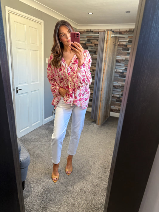 Pattern Flowy Shirt